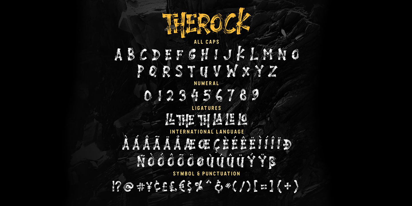 Beispiel einer Therock Regular-Schriftart